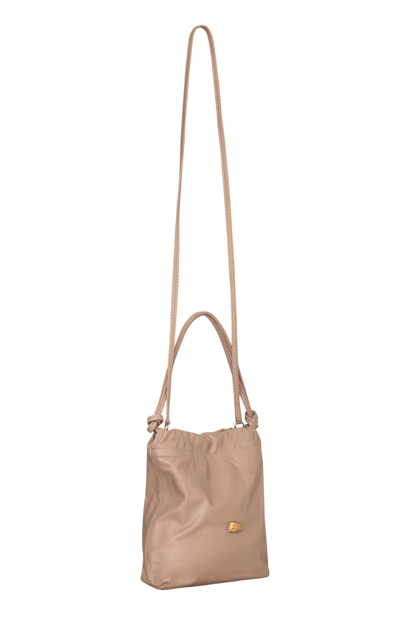 Le Sac Petite Beige Leather Bag