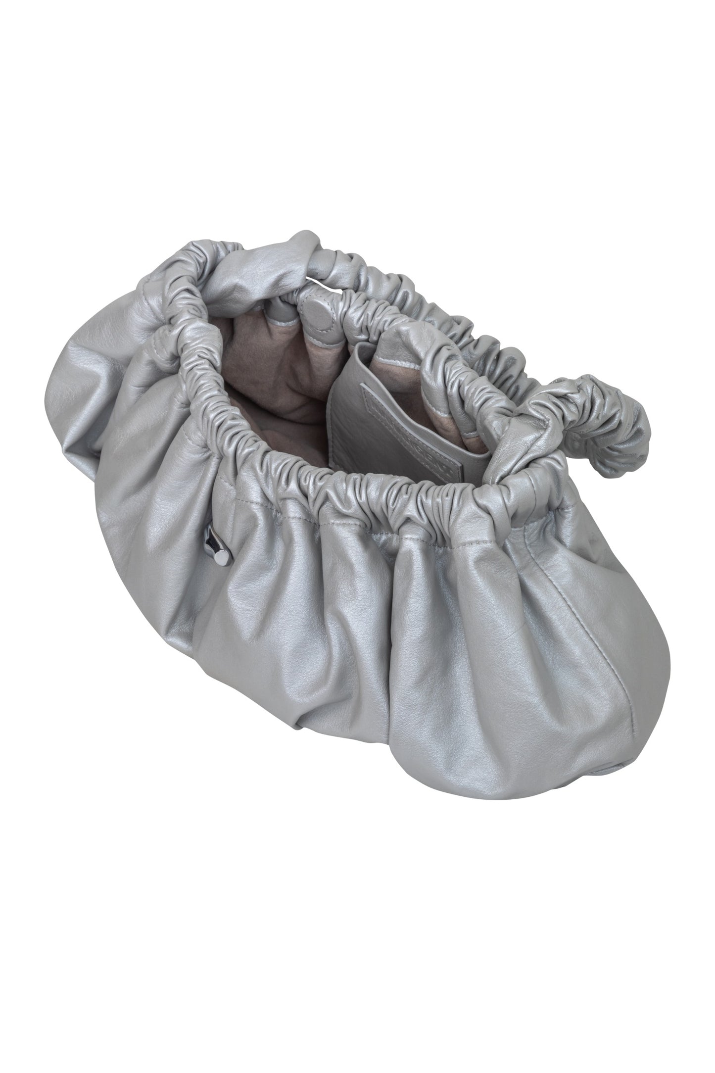 Pierre G Silver Leather Bag