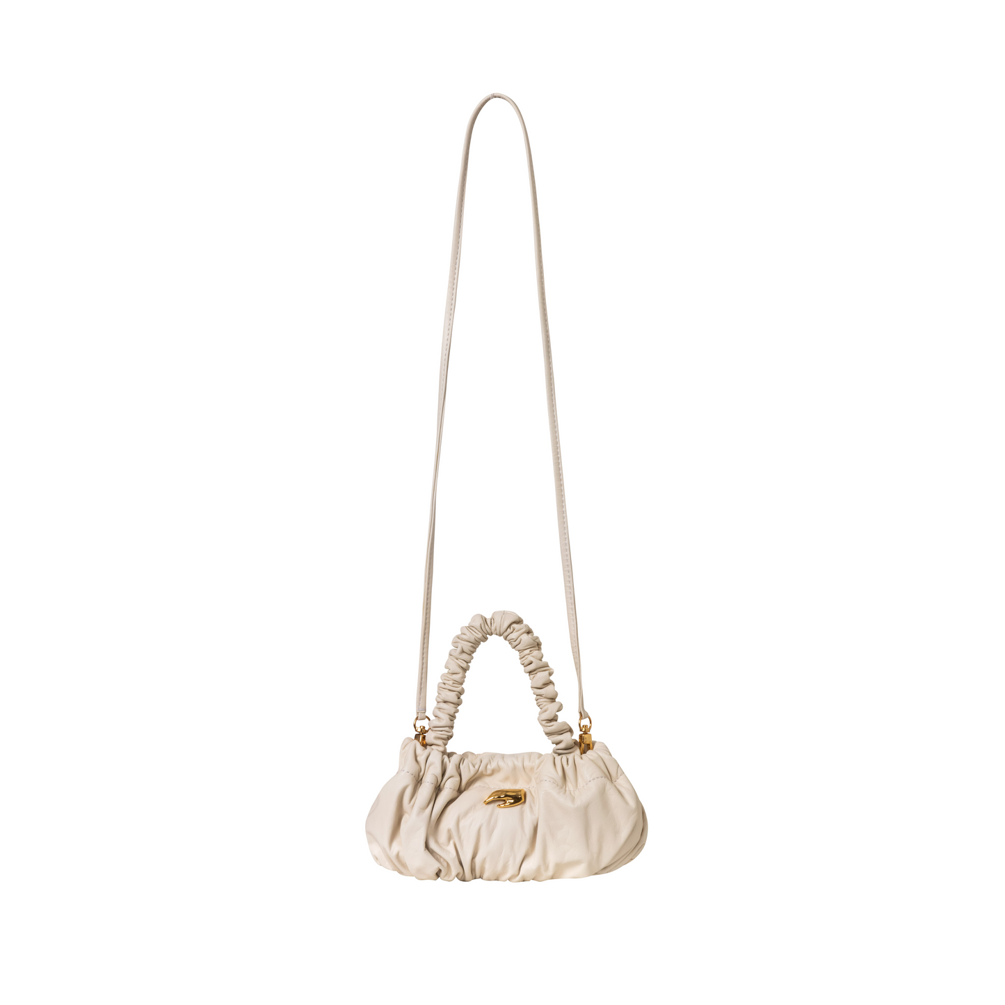 Petite Pierre Cream Leather Bag