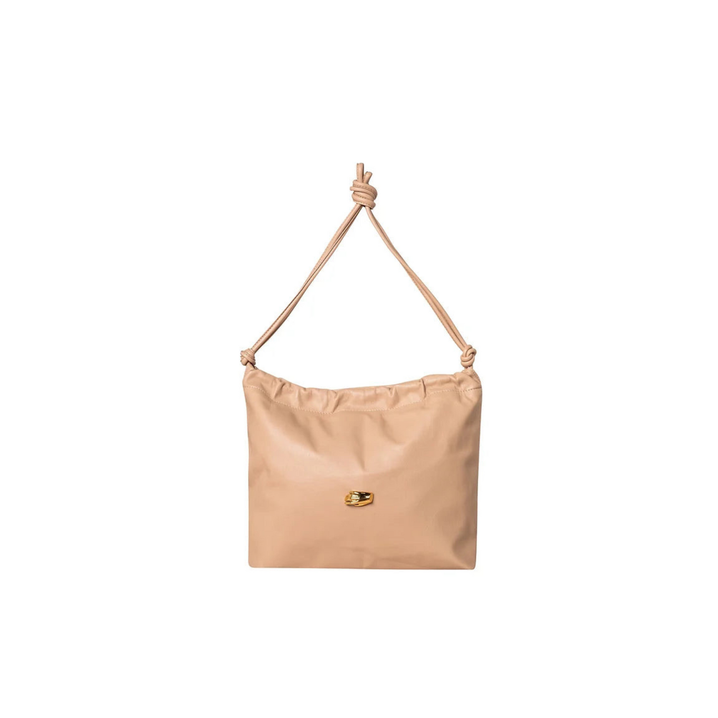 Le Sac M Taupe Leather Bag