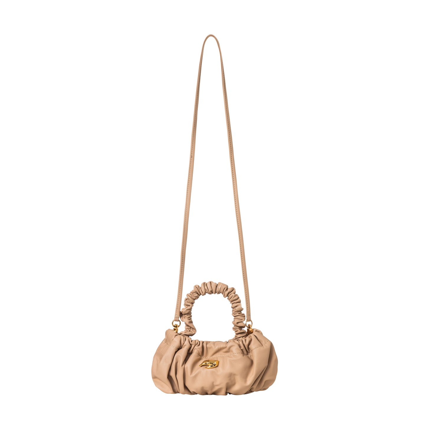 Petite Pierre Beige Leather Bag