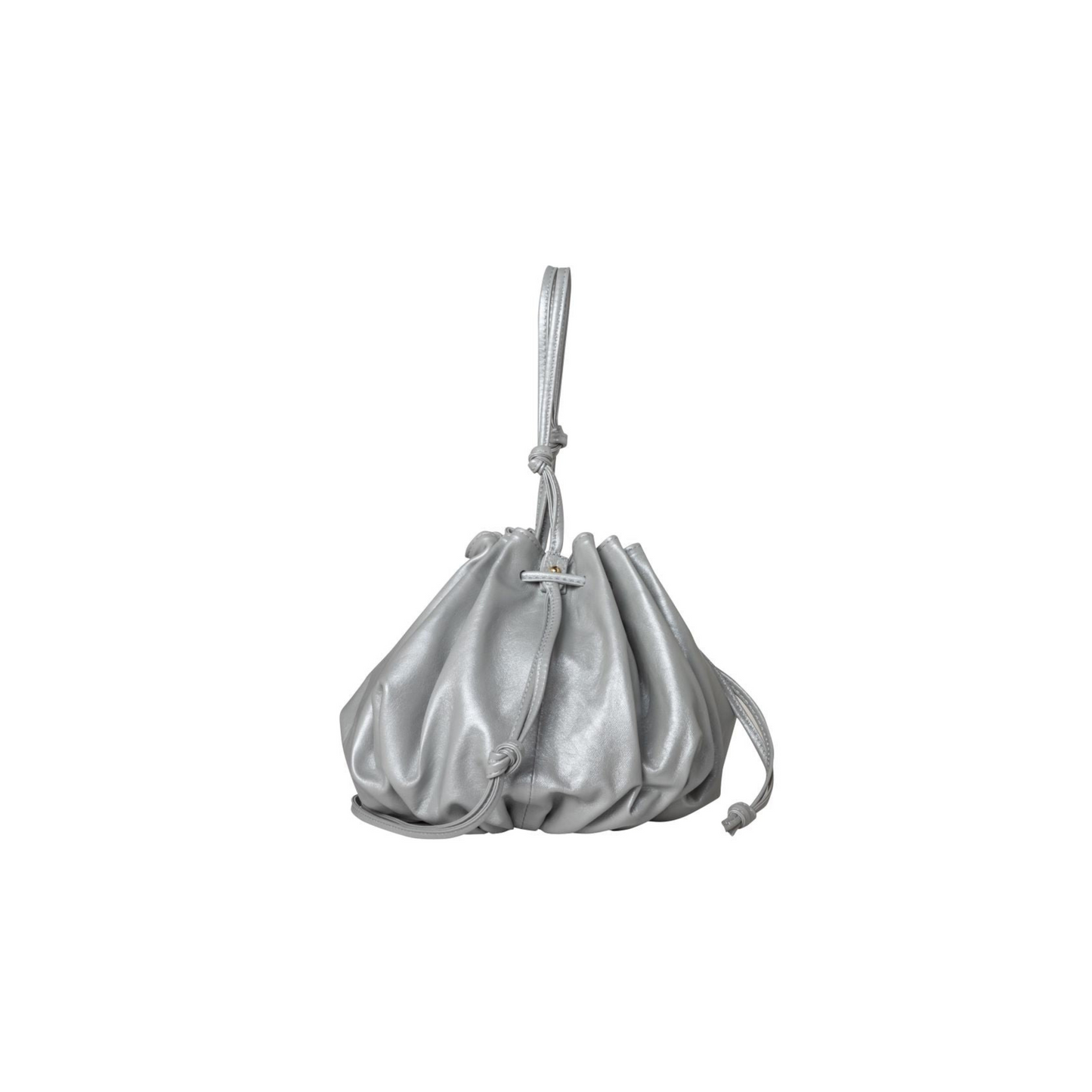 Alpha Silver Leather Bag