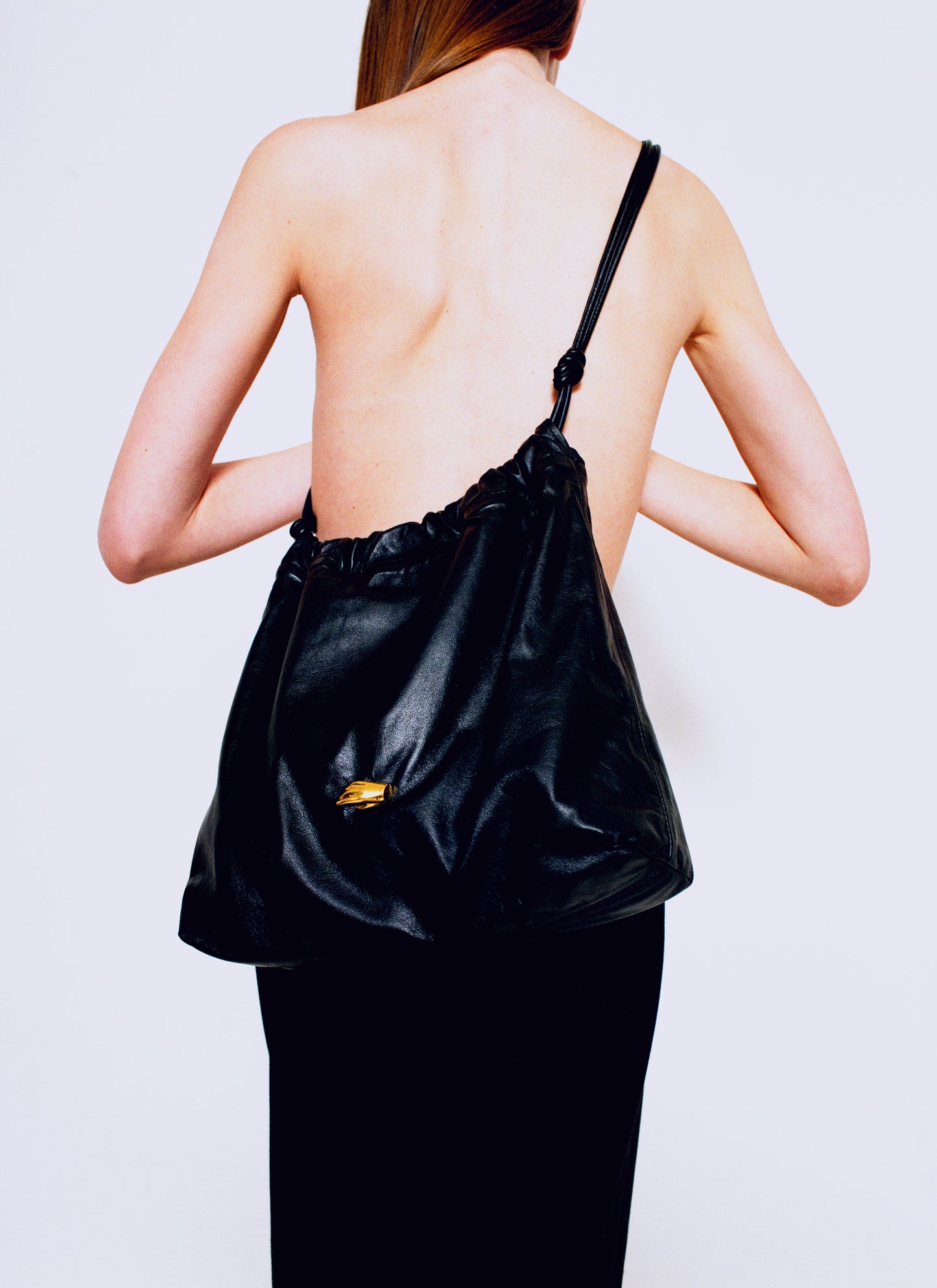 Le Sac G Black Leather Bag