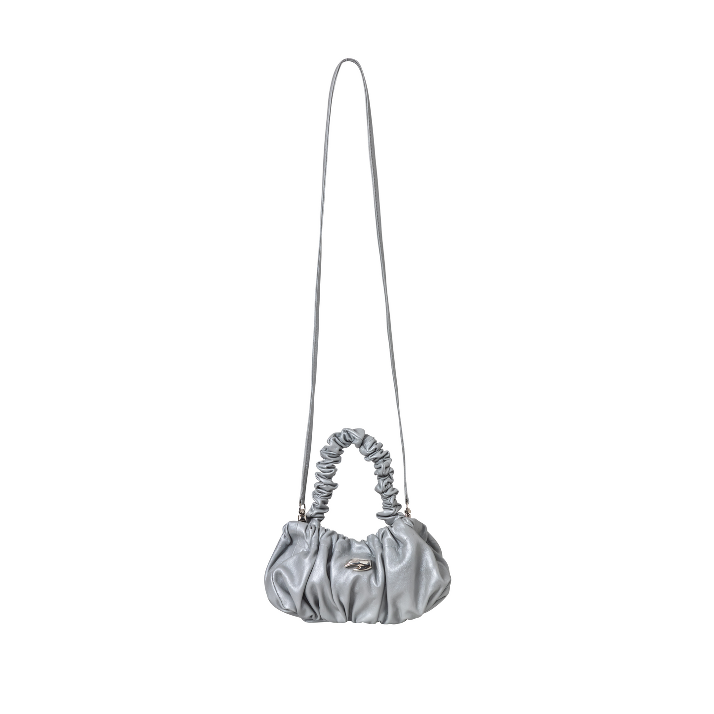 Petite Pierre Silver Leather Bag