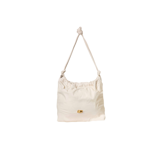 Le Sac M Cream Leather Bag