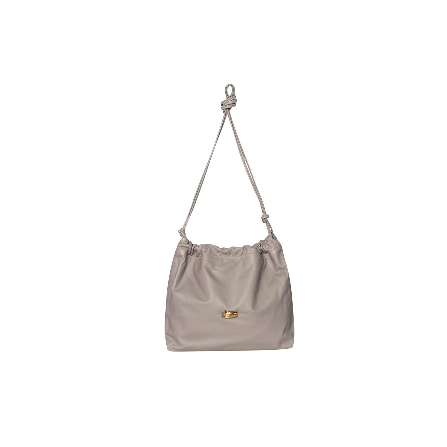 Le Sac M Taupe Leather Bag