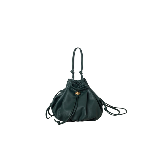 Alpha Bottle Green Leather Bag