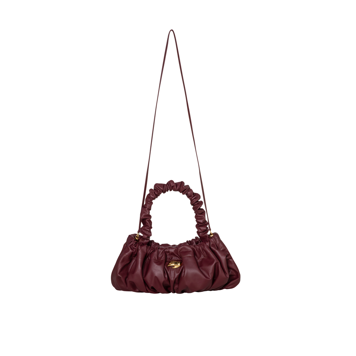 Pierre M Burgundy Leather Bag