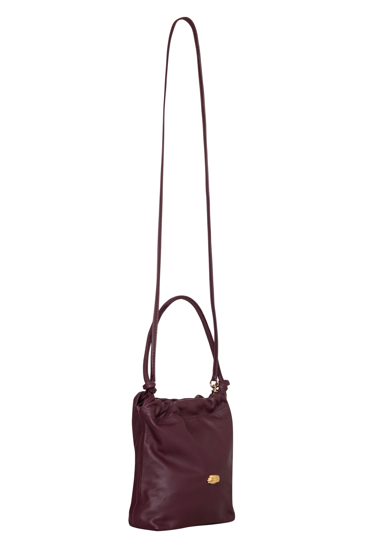 Le Sac Petite Burgundy Leather Bag