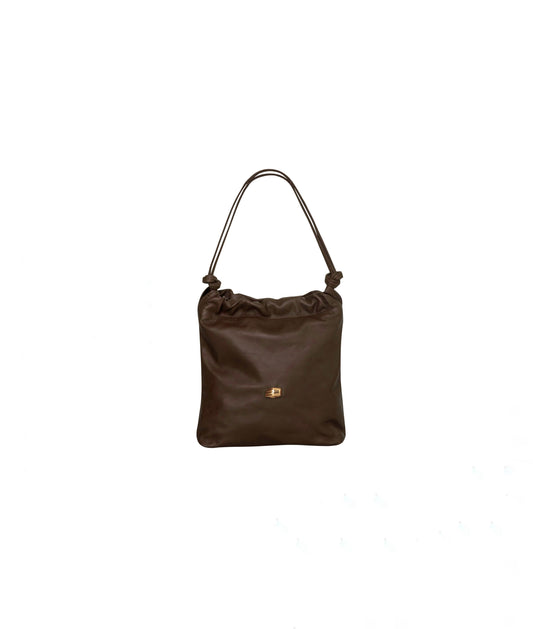 Le Sac Petite Chocolate Leather Bag