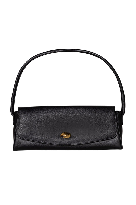 Cannoli M Black Leather Bag