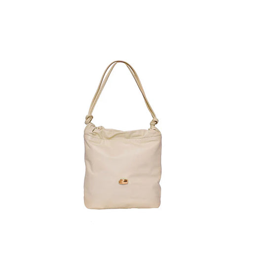 Le Sac Petite Cream Leather Bag