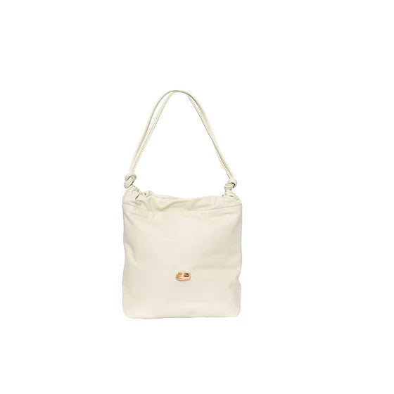 Le Sac Petite Cream Leather Bag