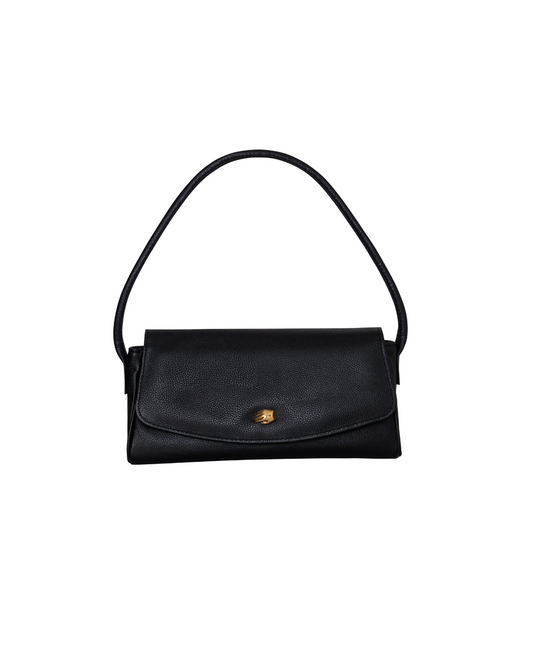Cannoli S Black Leather Bag