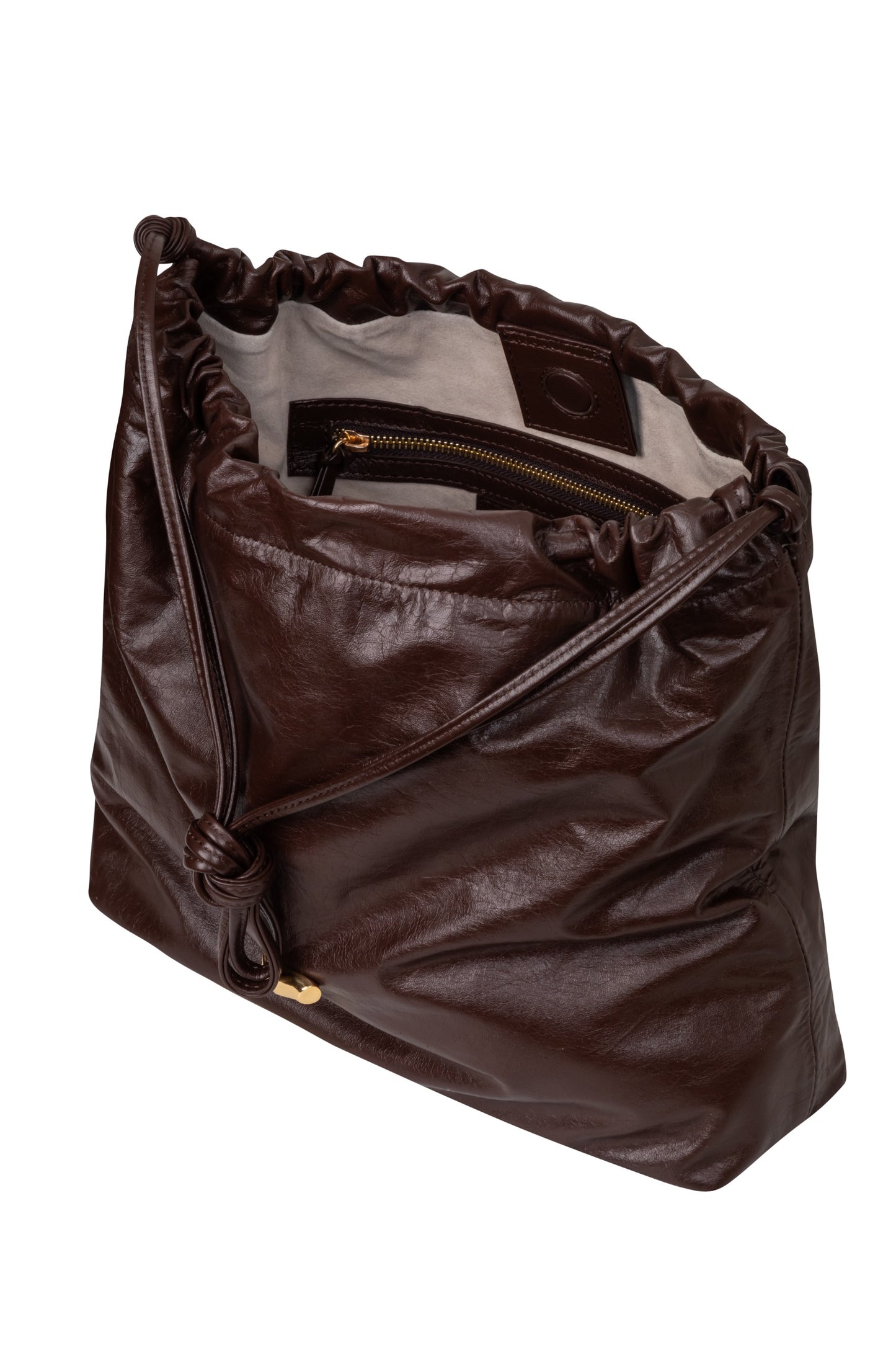 Le Sac G Chocolate Leather Bag